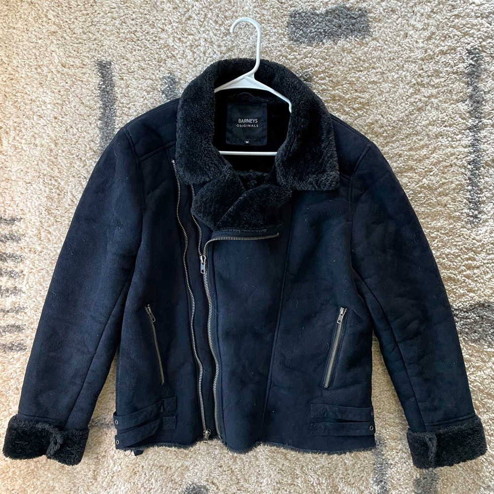 Barneys Originals Faux Suede Motorcycle Jacket. Great Condition. Size M.